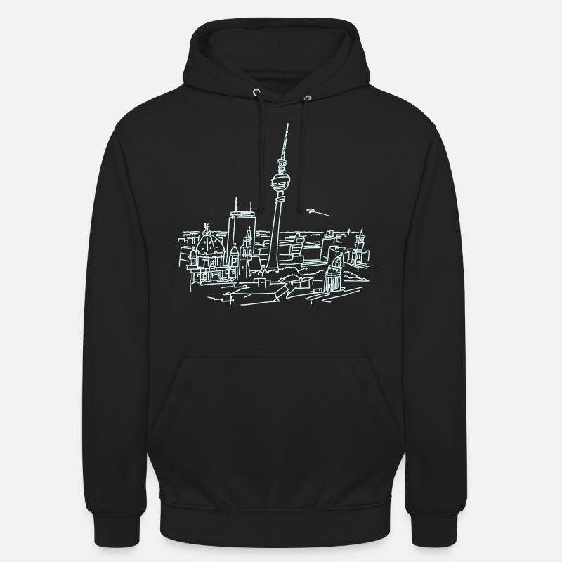 Berlin Panorama - Unisex Hoodie - Schwarz