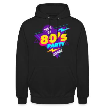 80's| Costume| Bright Colors| Millennials|Humor - Unisex Hoodie - Schwarz - Vorne - Alina (178cm) & Michal (187cm)