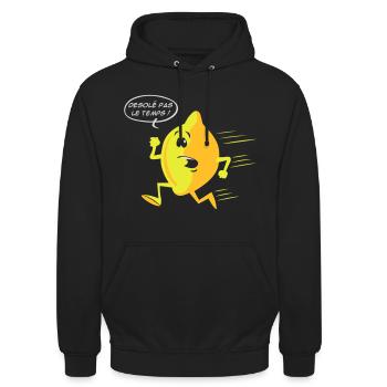 Citron pressé - Sweat-shirt à capuche unisexe - noir - Devant - Alina (178cm) & Michal (187cm)