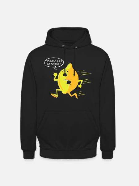 Citron pressé - Sweat-shirt à capuche unisexe - noir