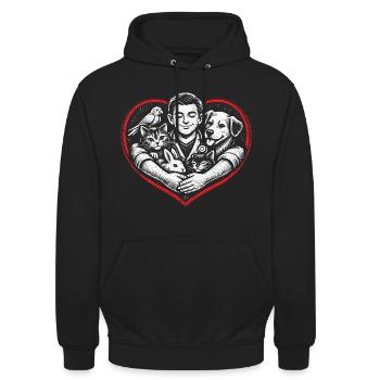 Tierarzt Tiermediziner - Unisex Hoodie - Schwarz - Vorne - Alina (178cm) & Michal (187cm)