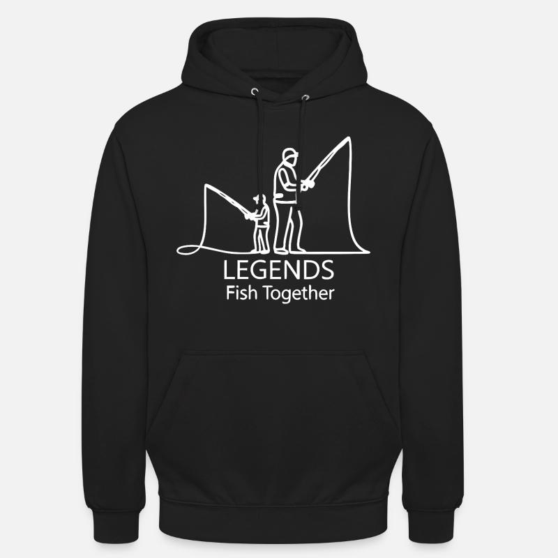 Légendes pêchant ensemble - Sweat-shirt à capuche unisexe - noir