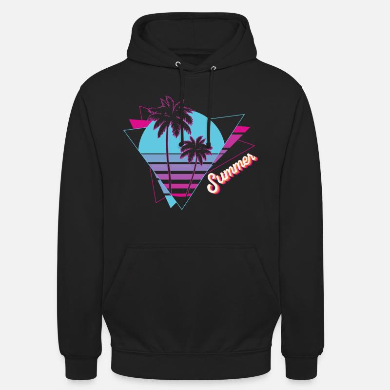Summer - Summer Sun Palms - Unisex Hoodie - black