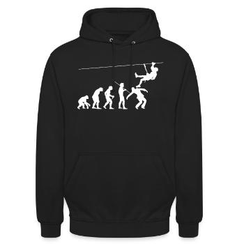 Tyrolienne - Sweat-shirt à capuche unisexe - noir - Devant - Alina (178cm) & Michal (187cm)