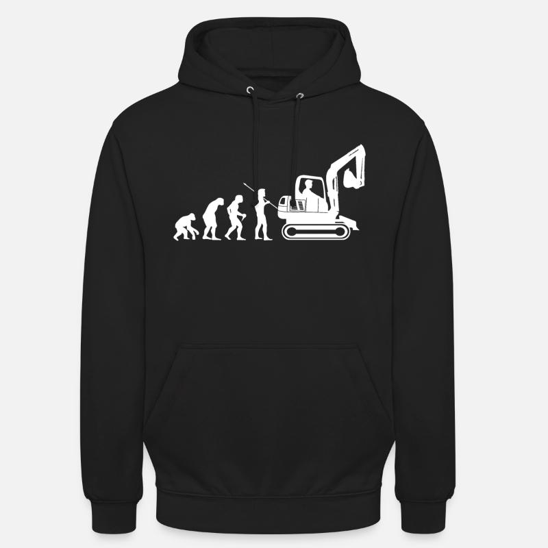 Excavatrice - Sweat-shirt à capuche unisexe - noir