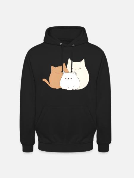 3 chatons - Sweat-shirt à capuche unisexe - noir