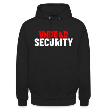 Halloween Undead Security - Unisex Hoodie - Schwarz - Vorne - Alina (178cm) & Michal (187cm)