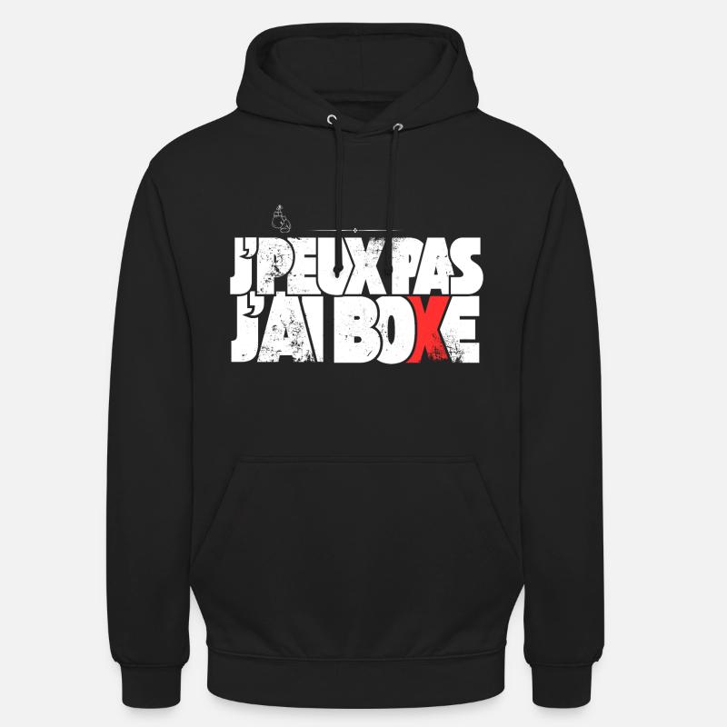 J'Peux Pas J'ai Boxe - Sweat-shirt à capuche unisexe - noir