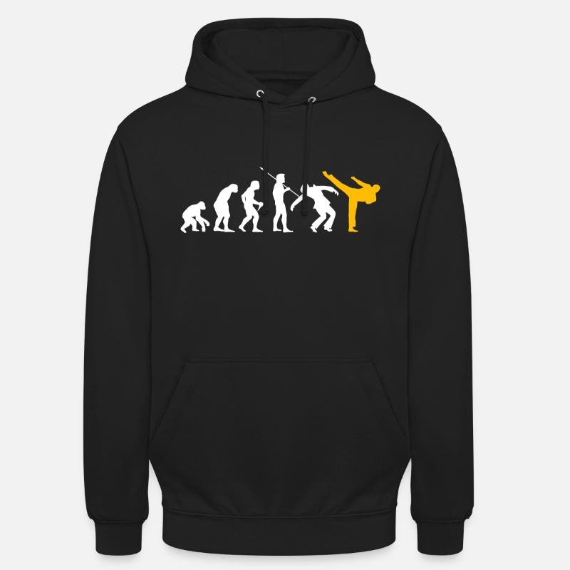 Kickboxen Evolution Kickboxer Karate Taekwondo - Unisex Hoodie - Schwarz