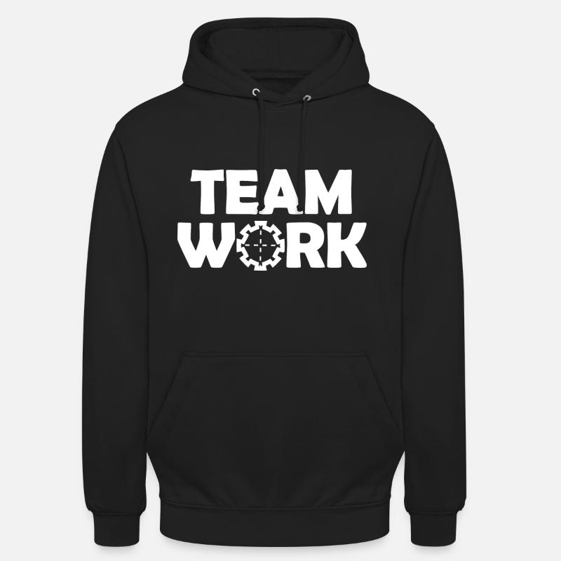 Le travail d’équipe - Sweat-shirt à capuche unisexe - noir