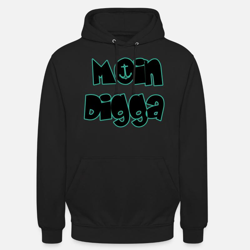 Moin Digga - Unisex Hoodie - Schwarz