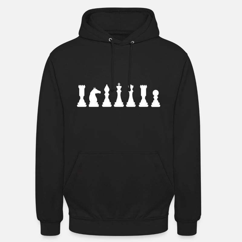 Échecs - Sweat-shirt à capuche unisexe - noir