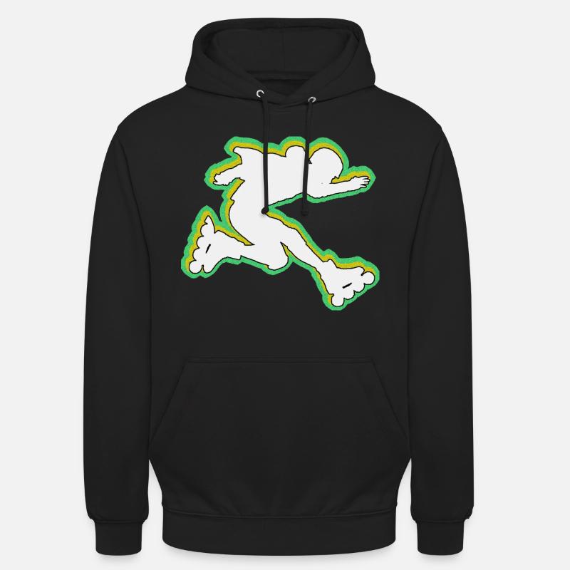 Rollerblades rollers - Sweat-shirt à capuche unisexe - noir