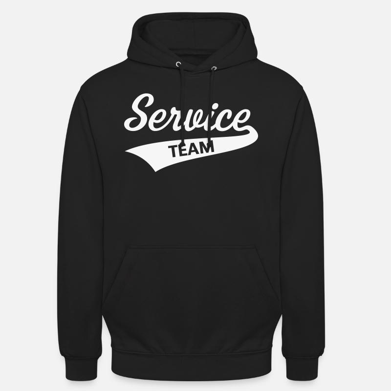 Service Team (Berufskleidung / White) - Unisex Hoodie - Schwarz