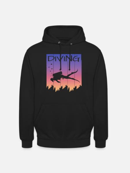 Tauchen Diving - Unisex Hoodie - Schwarz
