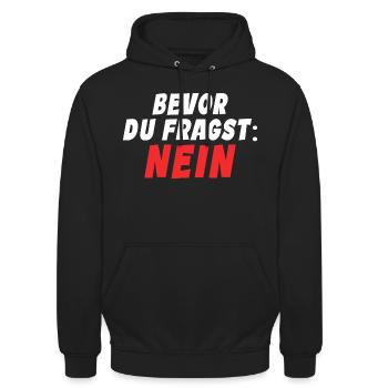 Klarer Durchblick - Unisex Hoodie - Schwarz - Vorne - Alina (178cm) & Michal (187cm)