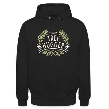 Baumumarmer, Waldbaden, Naturliebhaber - Unisex Hoodie - Schwarz - Vorne - Alina (178cm) & Michal (187cm)