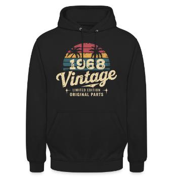 Großartig seit 1968 1968 Geburtstagsgeschenk - Unisex Hoodie - Schwarz - Vorne - Alina (178cm) & Michal (187cm)