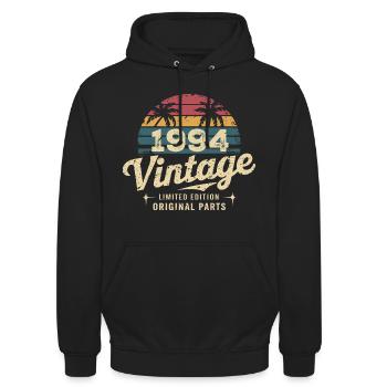 Großartig seit 1994 1994 Geburtstagsgeschenk - Unisex Hoodie - Schwarz - Vorne - Alina (178cm) & Michal (187cm)