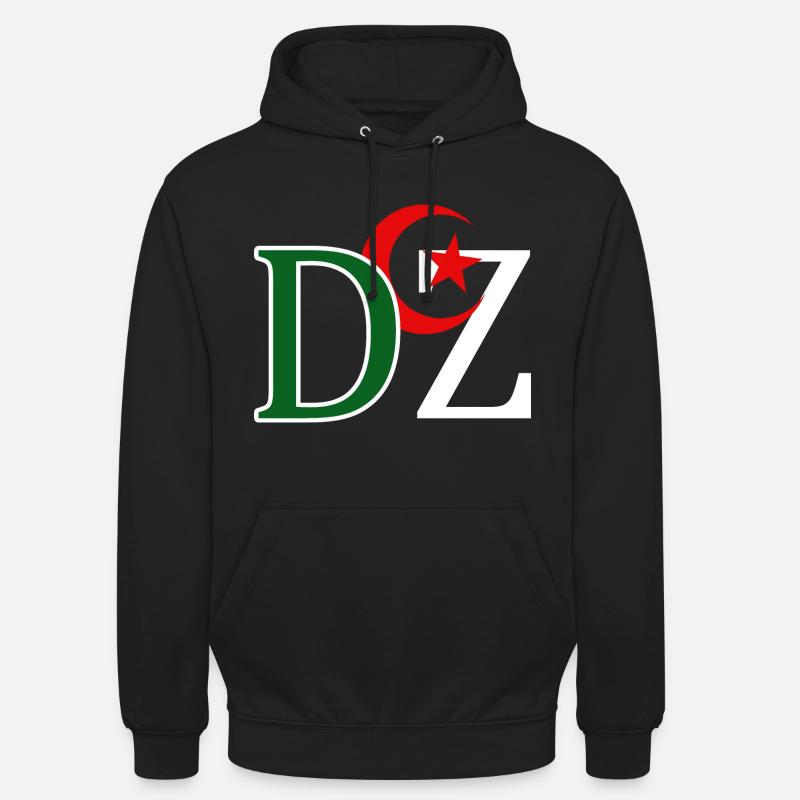 DZ Algérie - Sweat-shirt à capuche unisexe - noir