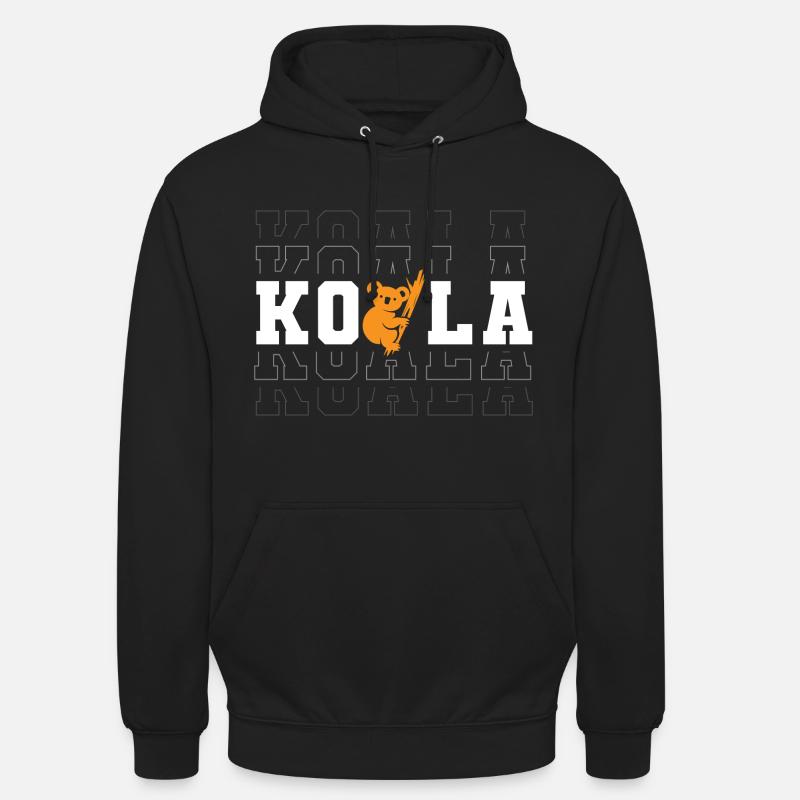 Koala Animal Ours Arbre - Sweat-shirt à capuche unisexe - noir
