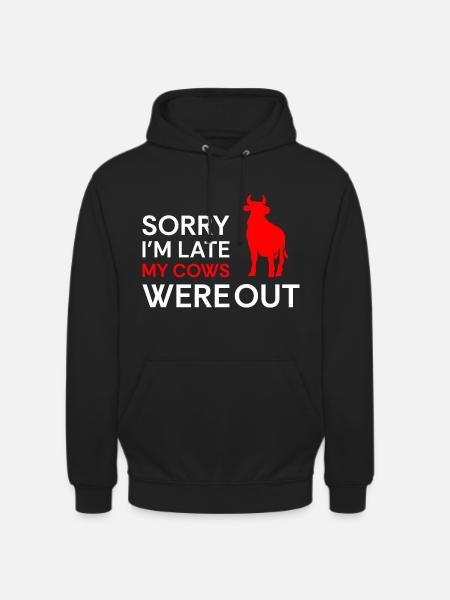 Cows Dairy Farmer Cowbell - Unisex Hoodie - black