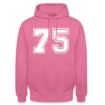 75 - Unisex Hoodie - Pink - Vorne - Alina (178cm) & Michal (187cm)
