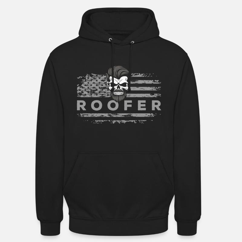 Apprenti couvreur maison construction chantier - Sweat-shirt à capuche unisexe - noir