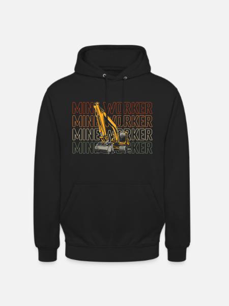 Miner Underground Miners Mine - Unisex Hoodie - black