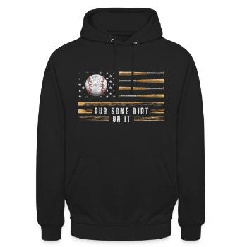 Baseball Player Winner Team USA - Unisex Hoodie - black - Front - Alina (178cm) & Michal (187cm)