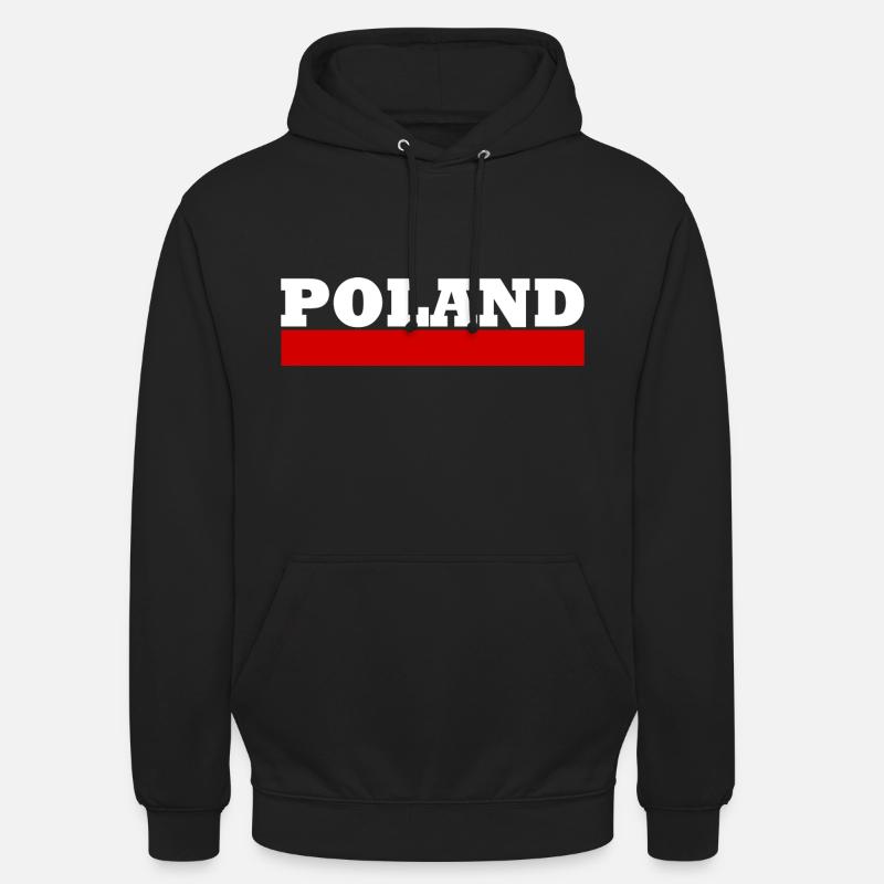 Drapeau Pologne - Drapeau Polska - Sweat-shirt à capuche unisexe - noir