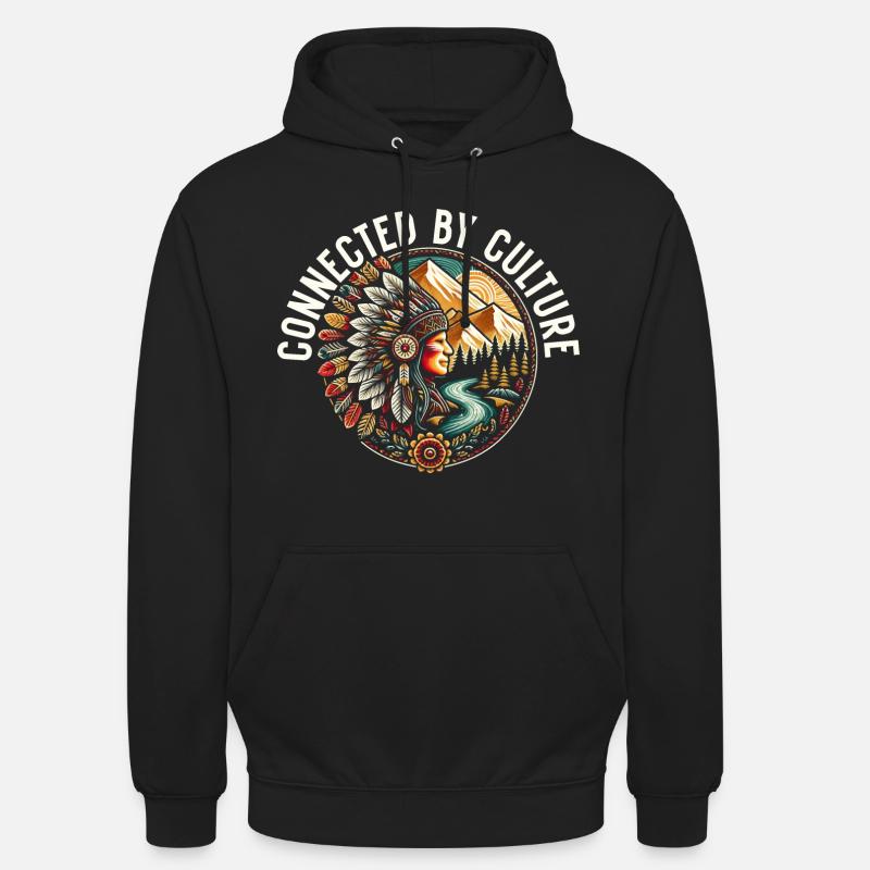 Tribu indienne Cherokee Apache - Sweat-shirt à capuche unisexe - noir