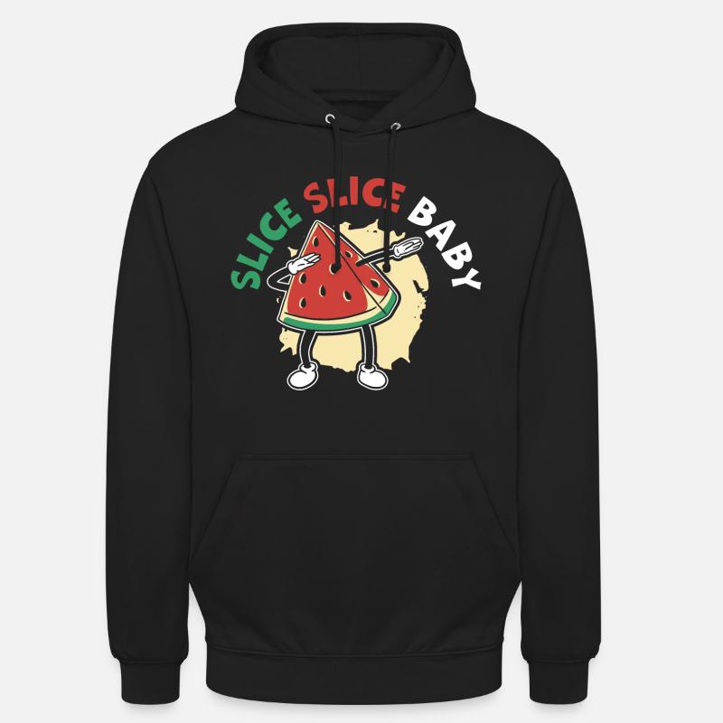 Été drôle de pastèque - Sweat-shirt à capuche unisexe - noir