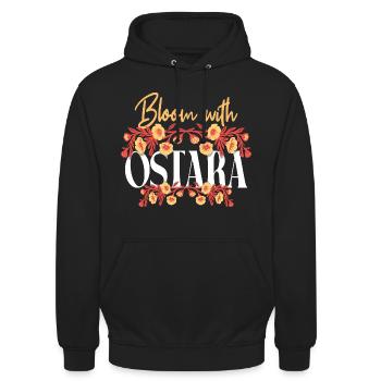 Bloom With Ostara Happy Easter Ostara - Unisex Hoodie - black - Front - Alina (178cm) & Michal (187cm)