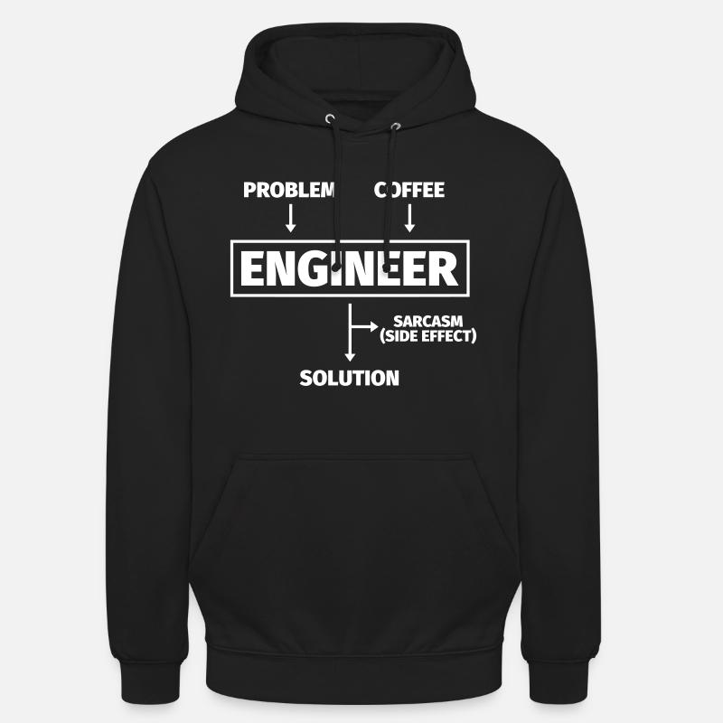 Solution de café d’ingénieur - Sweat-shirt à capuche unisexe - noir