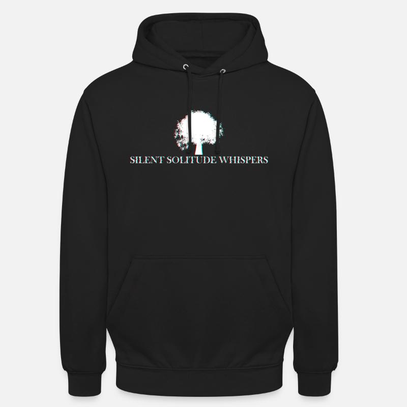 Murmures de solitude silencieuse - Sweat-shirt à capuche unisexe - noir