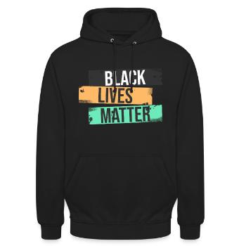 Black Lives Matter - Sweat-shirt à capuche unisexe - noir - Devant - Alina (178cm) & Michal (187cm)