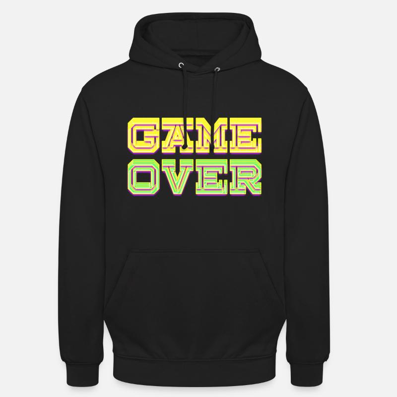 Jeu terminé néon - Sweat-shirt à capuche unisexe - noir