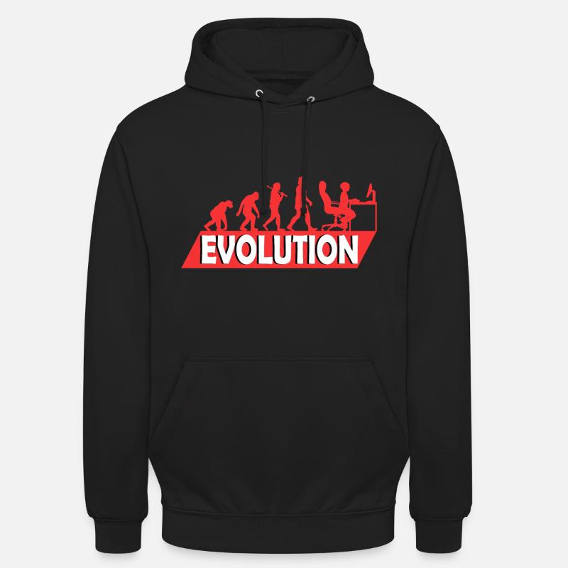 Computer Nerd Programmeur Evolution drôle - Sweat-shirt à capuche unisexe - noir