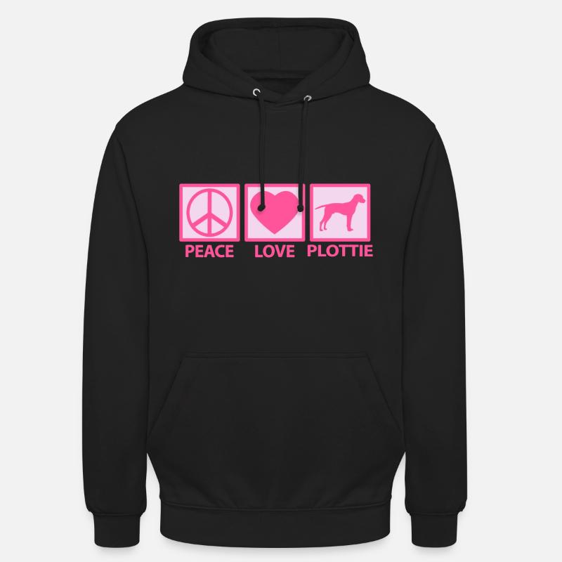 Plott Hound Plotthound Mom Mama Pink Peace Love - Unisex Hoodie - black