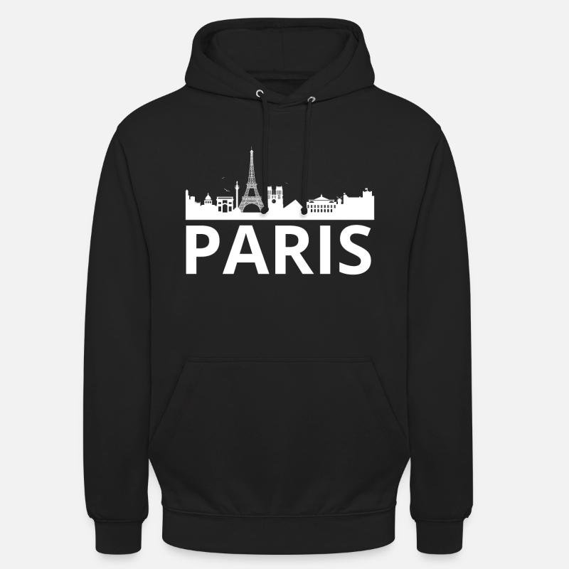 Paris Skyline Eiffel Louvre frankreich - Unisex Hoodie - Schwarz
