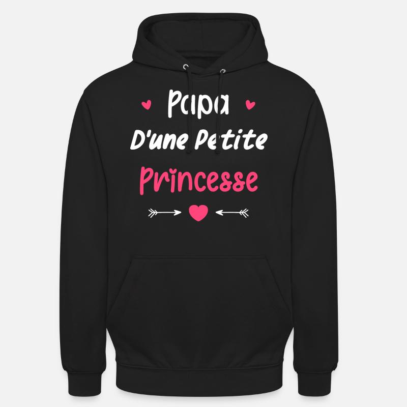 Papa d'une princesse - Sweat-shirt à capuche unisexe - noir