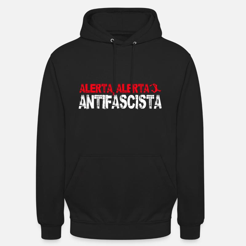 Alerta Alerta Antifasciste Antifascisme - Sweat-shirt à capuche unisexe - noir