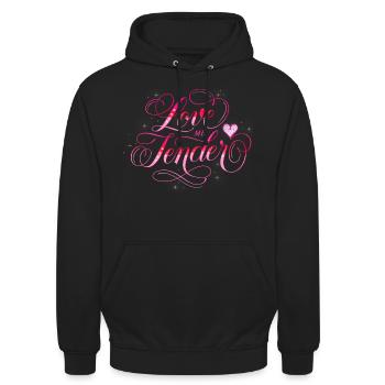 Love Me Tender - Unisex Hoodie - black - Front - Alina (178cm) & Michal (187cm)