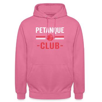 petanque club - Unisex Hoodie - pink - Front - Alina (178cm) & Michal (187cm)