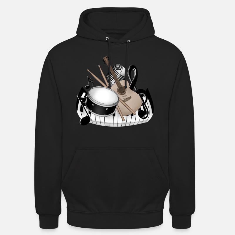 Instruments - Sweat-shirt à capuche unisexe - noir