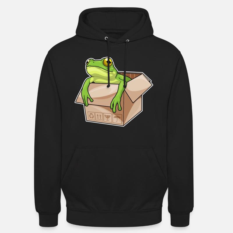 Frosch Karton - Unisex Hoodie - Schwarz