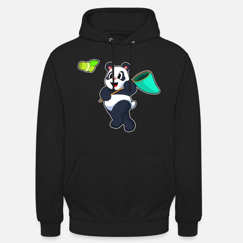 Panda Landing Net Bambou - Sweat-shirt à capuche unisexe - noir