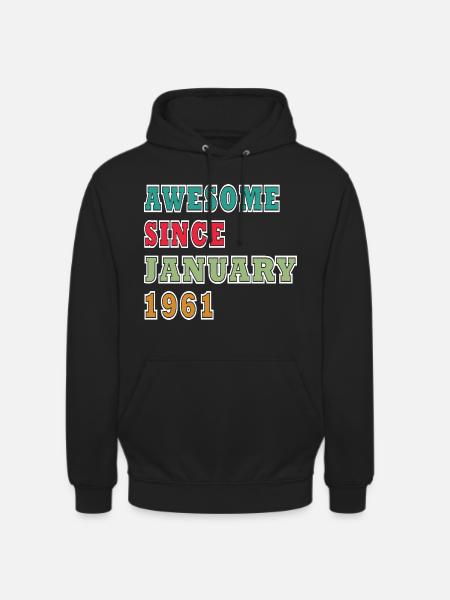 65th Birthday Original January 1961 - Unisex Hoodie - black