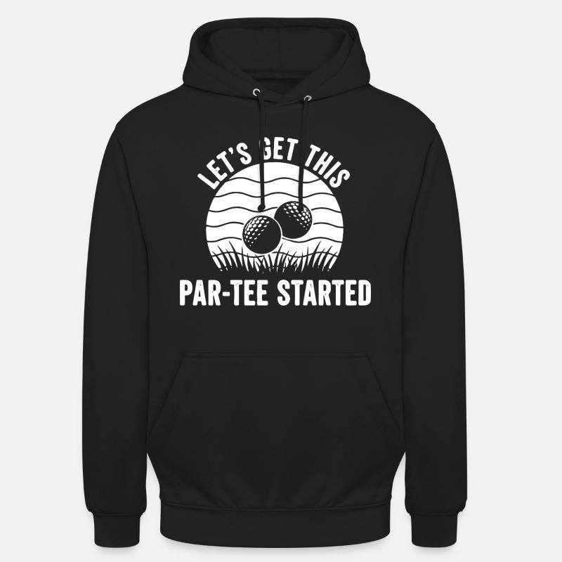 Par Tee Golf Saying - Unisex Hoodie - black